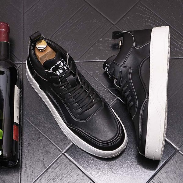 luxury men's casual shoes designer men loafers thick bottom tidal current male sneakers chaussure 38-43, Black
luxury men's casual shoes designer men loafers thick bottom tidal current male sneakers chaussure 38-43, Black
