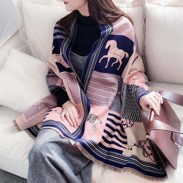 2021 luxury cashmere scarf women winter warm shawls and wraps design horse print bufanda thick blanket scarves343u, Blue;gray
2021 luxury cashmere scarf women winter warm shawls and wraps design horse print bufanda thick blanket scarves343u, Blue;gray