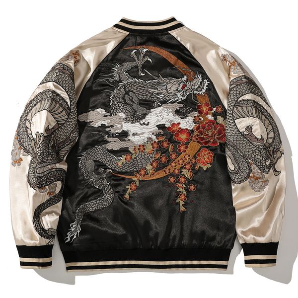 men's jackets autumn yokka embroidered chinese dragon jacket men's casual trendy outerwear heavy personality baseball uniform coat, Black;brown
men's jackets autumn yokka embroidered chinese dragon jacket men's casual trendy outerwear heavy personality baseball uniform coat, Black;brown