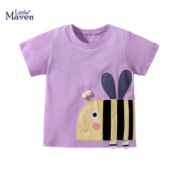 t-shirts little maven 2023 summer girls t shirts animal bee appliques toddler girls tees clothes purple girls shirts clothing l230309, Blue
t-shirts little maven 2023 summer girls t shirts animal bee appliques toddler girls tees clothes purple girls shirts clothing l230309, Blue