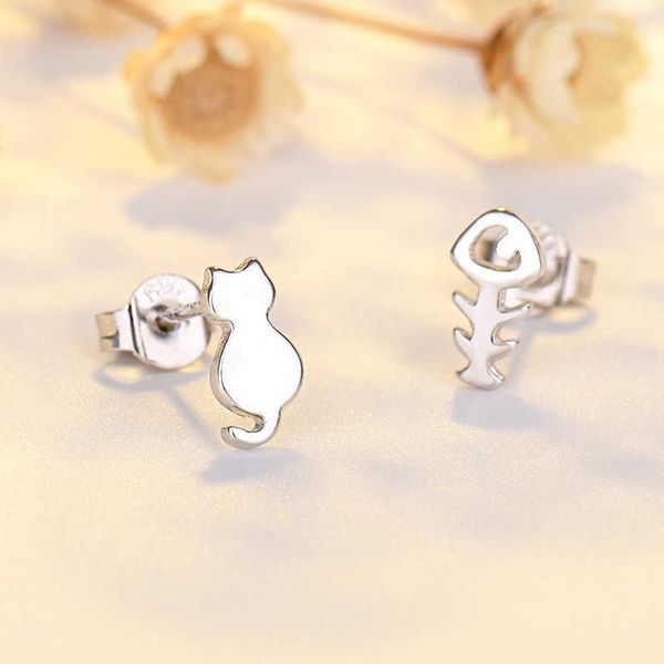 charm cute female earrings 925 silver needle asymmetric kitten fish bone small earrings for women girls anti allergy jewelry gift l230309, Golden
charm cute female earrings 925 silver needle asymmetric kitten fish bone small earrings for women girls anti allergy jewelry gift l230309, Golden