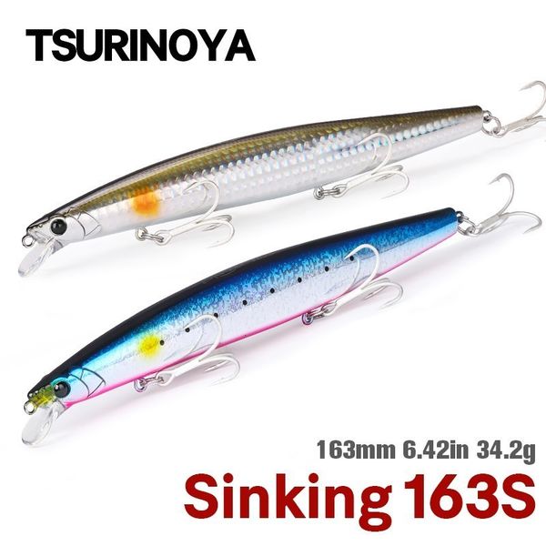 baits lures tsuriknoya stinger 163s ultra long casting saltwater sinking minnow 163mm 34.2g fishing lures artificial hard baits for sea bass
baits lures tsuriknoya stinger 163s ultra long casting saltwater sinking minnow 163mm 34.2g fishing lures artificial hard baits for sea bass