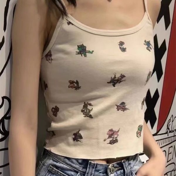 women s tanks camis vintage dinosaur print slim crop summer graphic sleeveless raw hem women casual streetwear y2k chic 230308, White
women s tanks camis vintage dinosaur print slim crop summer graphic sleeveless raw hem women casual streetwear y2k chic 230308, White