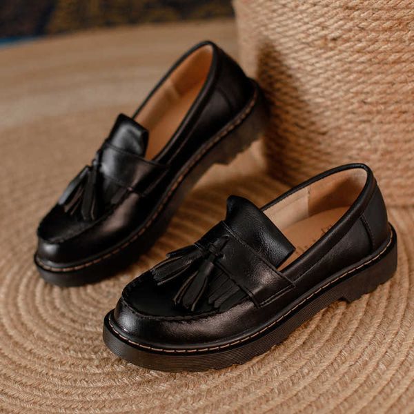 dress shoes fashion fringe women's shoes british style round toe split leather flats tassel leather shoes women's loafers, Black
dress shoes fashion fringe women's shoes british style round toe split leather flats tassel leather shoes women's loafers, Black