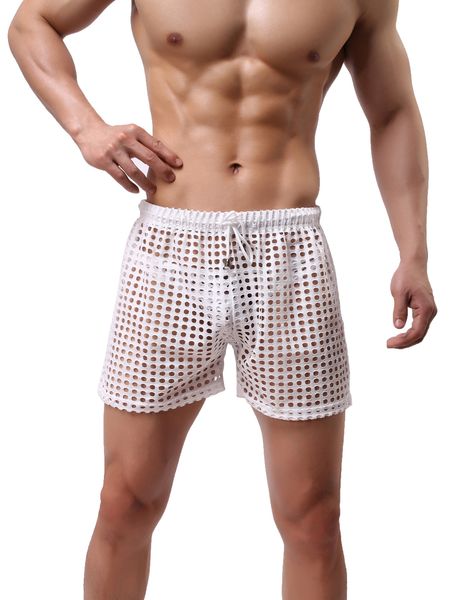 mens shorts men's mesh sheer breathable plain color novelty boxers underwear valentine's day gift, White;black
mens shorts men's mesh sheer breathable plain color novelty boxers underwear valentine's day gift, White;black