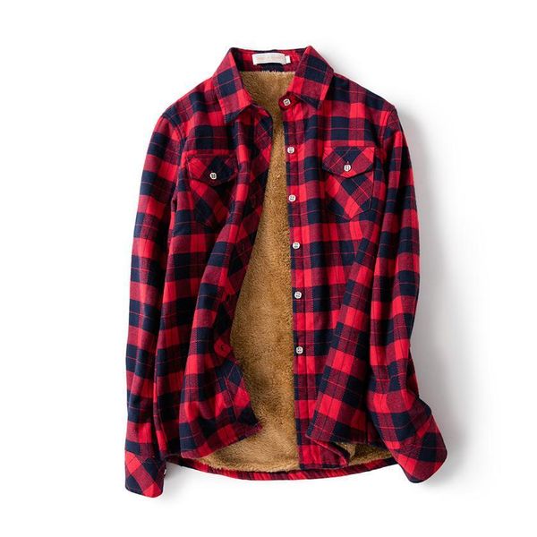 women's blouses shirts velvet thick warm women's plaid shirt female long sleeve -xxl winter fleece casual check blouse autumn cl, White
women's blouses shirts velvet thick warm women's plaid shirt female long sleeve -xxl winter fleece casual check blouse autumn cl, White
