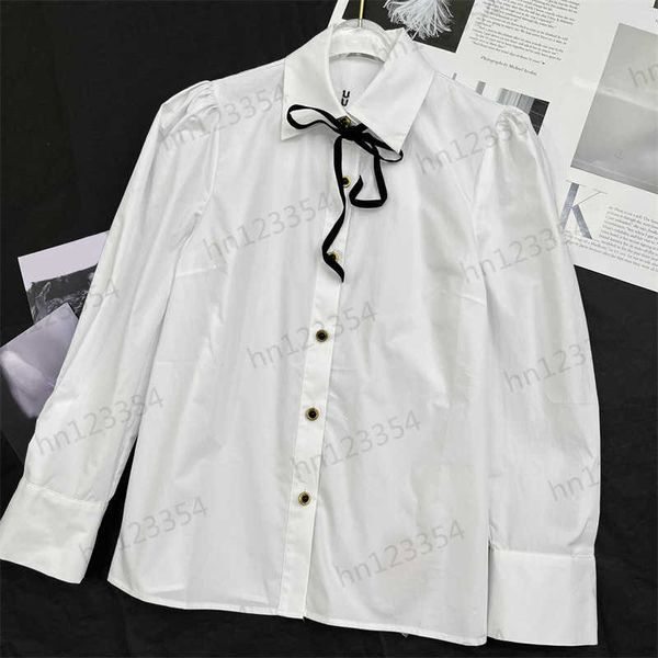 white designer blouse women spring summer fashion casual small lapel show velvet ribbon decorative puff long-sleeved shirt exclusive letter
white designer blouse women spring summer fashion casual small lapel show velvet ribbon decorative puff long-sleeved shirt exclusive letter