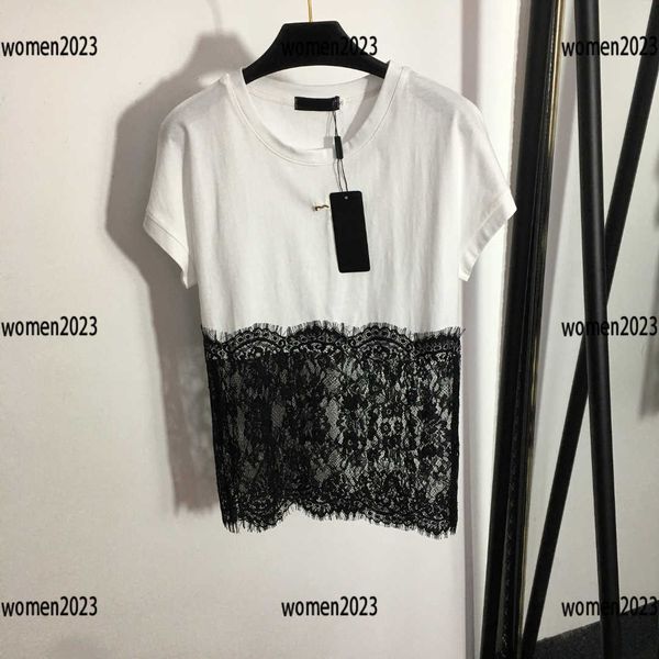 woman t-shirt lady short sleeve girl size s-l hollow lace panel shirt summer new arrivals mar01, White
woman t-shirt lady short sleeve girl size s-l hollow lace panel shirt summer new arrivals mar01, White