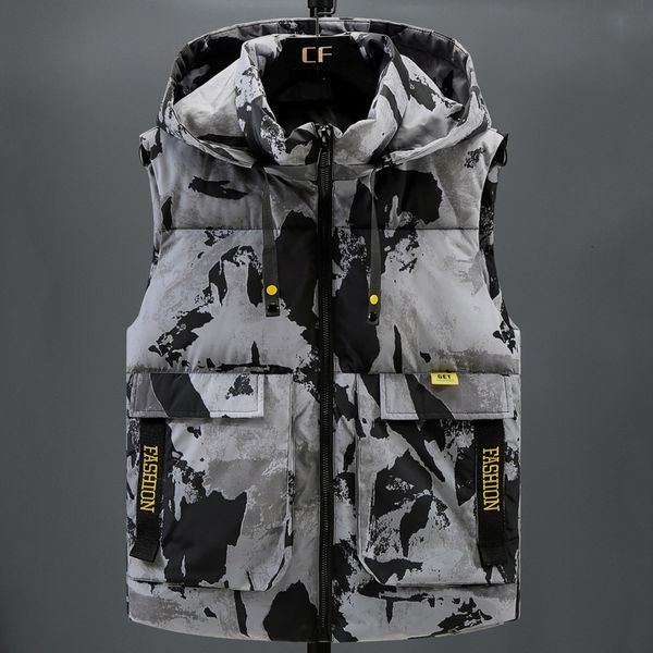 men's vests autumn winter sleeveless jackets men 2023 casual camouflage cotton padded vest warm thick waistcoat hooded clothing 230309, Black;white
men's vests autumn winter sleeveless jackets men 2023 casual camouflage cotton padded vest warm thick waistcoat hooded clothing 230309, Black;white