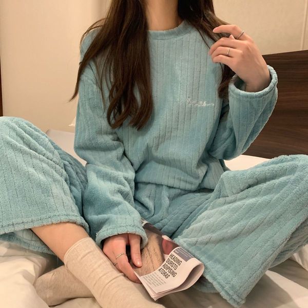 women's sleepwear sabinax woman winter fleece pajamas thick warm suits loose long-sleeved loungewear solid sleepwear homewear women clo, Black;red
women's sleepwear sabinax woman winter fleece pajamas thick warm suits loose long-sleeved loungewear solid sleepwear homewear women clo, Black;red