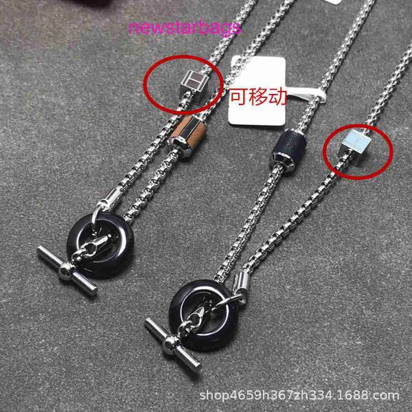 designer herms necklace for sale the new korean fashion h pig nose circle mobile necklace is exquisite simple and versatile, Silver
designer herms necklace for sale the new korean fashion h pig nose circle mobile necklace is exquisite simple and versatile, Silver