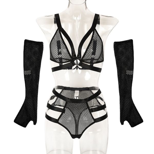 fun four-piece set of summer european and american perspective underwear with gloves and sunscreen suit in stock hair fetish,, Red;black
fun four-piece set of summer european and american perspective underwear with gloves and sunscreen suit in stock hair fetish,, Red;black