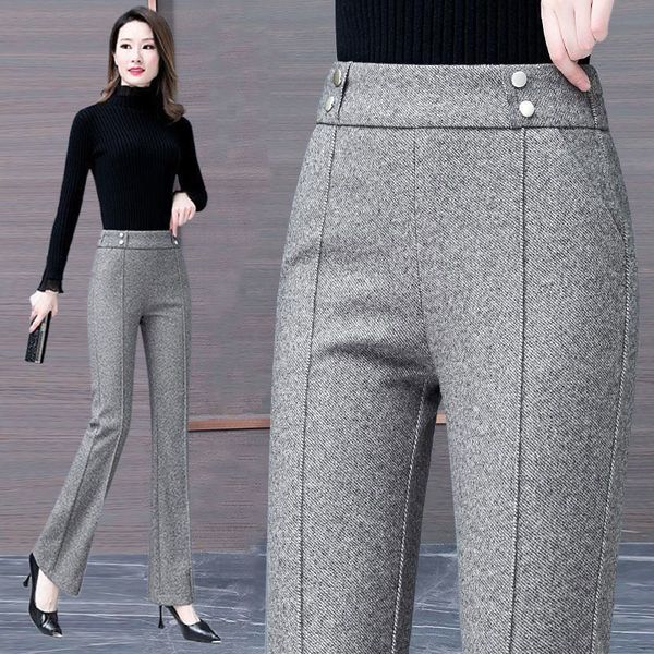 women's pants capris office lady loose flare pants autumn winter korean woman clothing pockets patchwork high waist fashion solid casua, Black;white
women's pants capris office lady loose flare pants autumn winter korean woman clothing pockets patchwork high waist fashion solid casua, Black;white