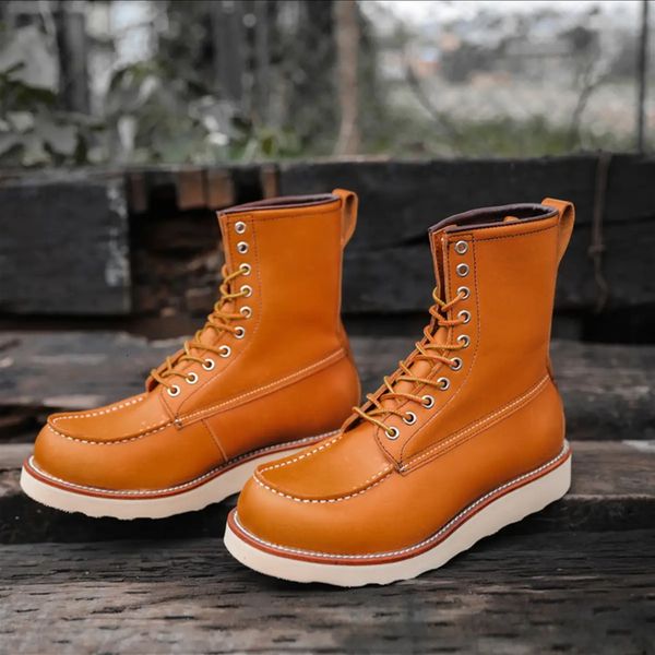 boots 875 autumn winter high midcalf casual men cow leather shoes vintage wings handmade tooling outdoor motorcycle 230309, Black
boots 875 autumn winter high midcalf casual men cow leather shoes vintage wings handmade tooling outdoor motorcycle 230309, Black