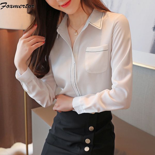 women's blouses shirts korean office blouse shirt spring autumn long sleeve women's chiffon shirt v-neck shirt female blouse red w, White
women's blouses shirts korean office blouse shirt spring autumn long sleeve women's chiffon shirt v-neck shirt female blouse red w, White