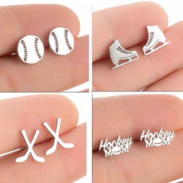 wholesale stainless steel stud earring sport jewelry hockey mom ice hockey skate baseball softball earrings for women men girls gift, Golden;silver
wholesale stainless steel stud earring sport jewelry hockey mom ice hockey skate baseball softball earrings for women men girls gift, Golden;silver