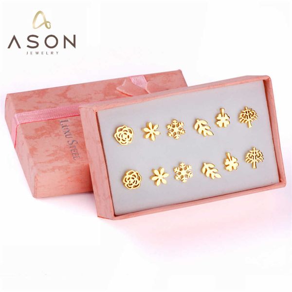 charm asonsteel 6pairs/box surgical news vintage women's d earrings set snowflake piercing stainless steel modern gold color 2023 l2303, Golden
charm asonsteel 6pairs/box surgical news vintage women's d earrings set snowflake piercing stainless steel modern gold color 2023 l2303, Golden