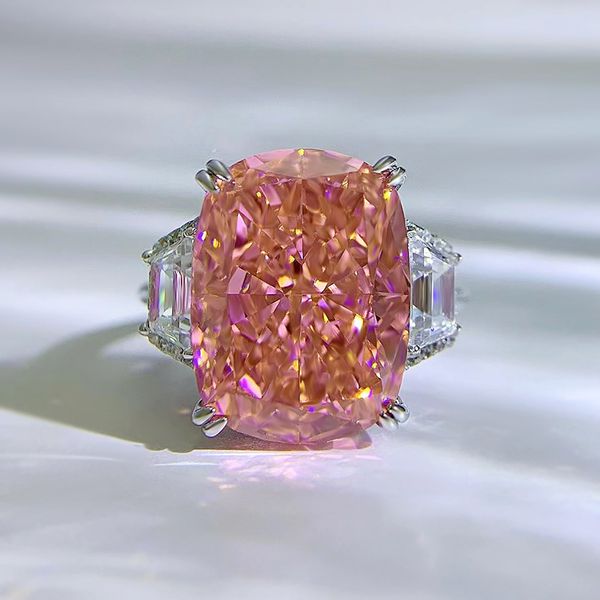 luxury cushion cut 8ct pink diamond ring 100% real 925 sterling silver party wedding band rings for women men engagement jewelry, Slivery;golden
luxury cushion cut 8ct pink diamond ring 100% real 925 sterling silver party wedding band rings for women men engagement jewelry, Slivery;golden