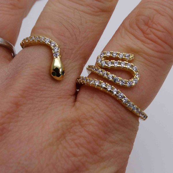 opening adjustable micro-inlaid zircon double refers to the ring copper gold plated snake rings for women fashion jewelry, Silver
opening adjustable micro-inlaid zircon double refers to the ring copper gold plated snake rings for women fashion jewelry, Silver