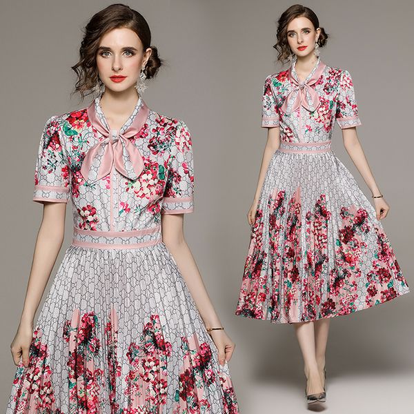 summer designer floral midi dress 2023 women vintage lace up bow collar office a-line pleated dresses holiday ladies short sleeve print slim, Black;gray
summer designer floral midi dress 2023 women vintage lace up bow collar office a-line pleated dresses holiday ladies short sleeve print slim, Black;gray
