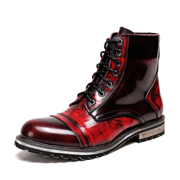 boots genuine leather mens ankle boots fashion casual round toe lace up chelsea men high military work big yards 45 230309, Black
boots genuine leather mens ankle boots fashion casual round toe lace up chelsea men high military work big yards 45 230309, Black