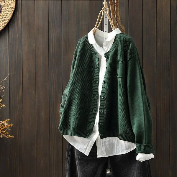 women's knits tee's tees fashion women vintage solid cardigans sweaters autumn winter streetwear long sleeve pockets allmatch loos, White
women's knits tee's tees fashion women vintage solid cardigans sweaters autumn winter streetwear long sleeve pockets allmatch loos, White