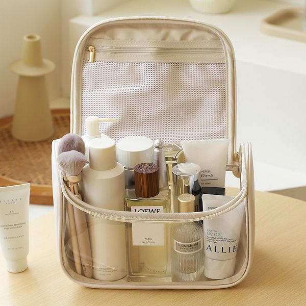 cosmetic bags cases 2023 makeup waterproof pu leather handbags transparent bag women elegant tote travel organizer 230309
cosmetic bags cases 2023 makeup waterproof pu leather handbags transparent bag women elegant tote travel organizer 230309