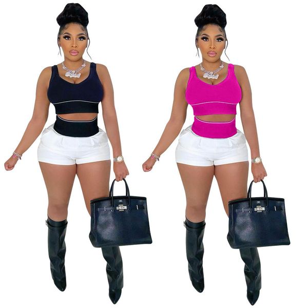 2023 women tracksuits casual 2 piece sets sleeveless t-shirts shorts summer jogging suit fashion crop outfits pullover sportswear dhl 9446, Gray
2023 women tracksuits casual 2 piece sets sleeveless t-shirts shorts summer jogging suit fashion crop outfits pullover sportswear dhl 9446, Gray