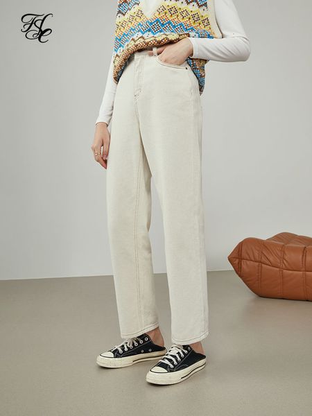 women's jeans fsle white straight leg pants thick cotton jean winter high waist black retro cropped trouser 230309, Blue
women's jeans fsle white straight leg pants thick cotton jean winter high waist black retro cropped trouser 230309, Blue