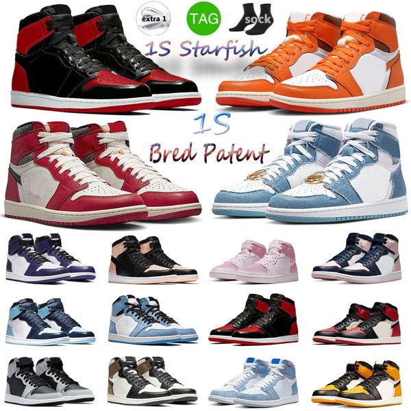 1 high basketball shoes mens women 1s black phantom reverse mocha starfish patent bred obsidian mens trainers sneakers size 36-46
1 high basketball shoes mens women 1s black phantom reverse mocha starfish patent bred obsidian mens trainers sneakers size 36-46