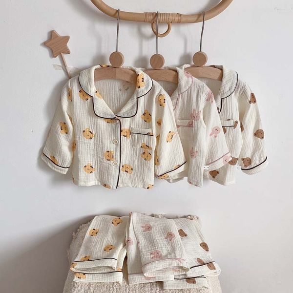 pajamas 2pcs spring autumn kids pajamas set long sleeve cardigan pants korean bear cotton muslin boys girls nightgown sleepwear 230310, Blue;red
pajamas 2pcs spring autumn kids pajamas set long sleeve cardigan pants korean bear cotton muslin boys girls nightgown sleepwear 230310, Blue;red