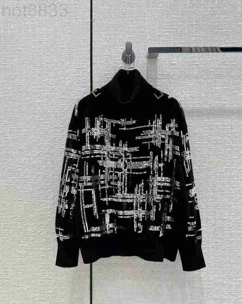 women's sweaters designer brand same style 2023 new spring turtle neck long sleeve sequins high end jacquard pullovers sweater mb5u, White;black
women's sweaters designer brand same style 2023 new spring turtle neck long sleeve sequins high end jacquard pullovers sweater mb5u, White;black