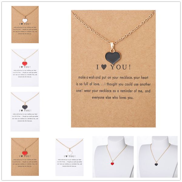 fashion women's love heart pendant necklace gold white gift card chain alloy clavicle chocker necklaces jewelry, Silver
fashion women's love heart pendant necklace gold white gift card chain alloy clavicle chocker necklaces jewelry, Silver