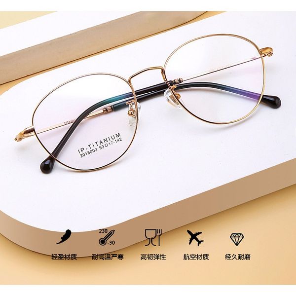 pure titanium ultra light big face retro oval glasses myopia female male artistic youth cool thin face glasses frame fashion, Silver
pure titanium ultra light big face retro oval glasses myopia female male artistic youth cool thin face glasses frame fashion, Silver