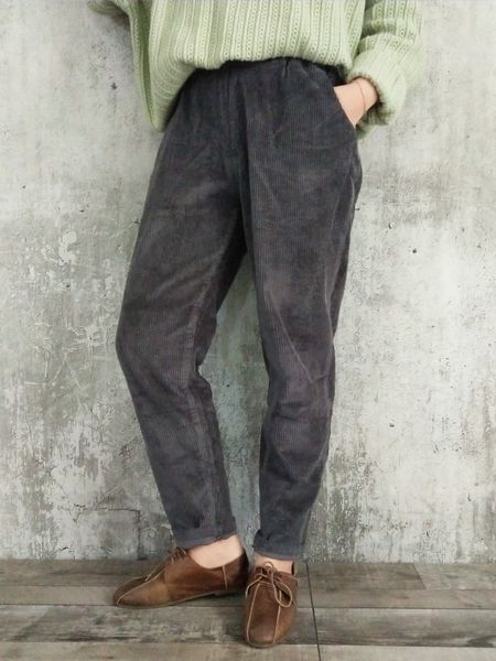 women's pants capris johnature corduroy pants for women elastic waist solid color trouser spring women cloths pockets casual pants 2303, Black;white
women's pants capris johnature corduroy pants for women elastic waist solid color trouser spring women cloths pockets casual pants 2303, Black;white