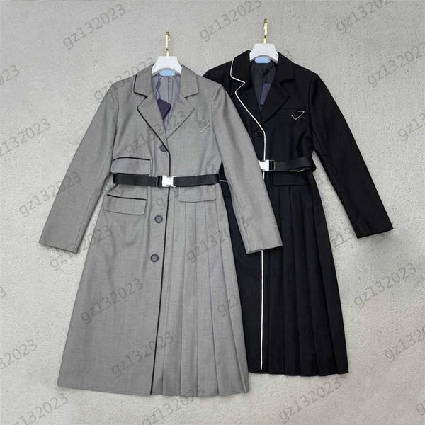 womens dress custom triangle brooch decorative lapel long sleeves dress belt collation waist slim design one side pleats maxiskit designer d, Black;gray
womens dress custom triangle brooch decorative lapel long sleeves dress belt collation waist slim design one side pleats maxiskit designer d, Black;gray