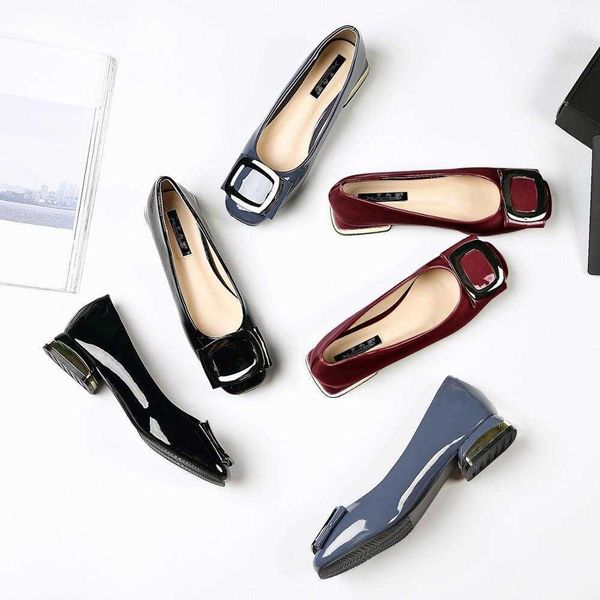 dress shoes metal decoration japanned leather shoes woman square buckle thick heels moccasins shallow tender flats large size femme loafers, Black
dress shoes metal decoration japanned leather shoes woman square buckle thick heels moccasins shallow tender flats large size femme loafers, Black