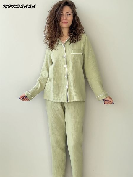 women's sleepwear nhkdsasa spring and autumn pure cotton crepe cloth couple soft men long-sleeve simple home service women two piece se, Black;red
women's sleepwear nhkdsasa spring and autumn pure cotton crepe cloth couple soft men long-sleeve simple home service women two piece se, Black;red