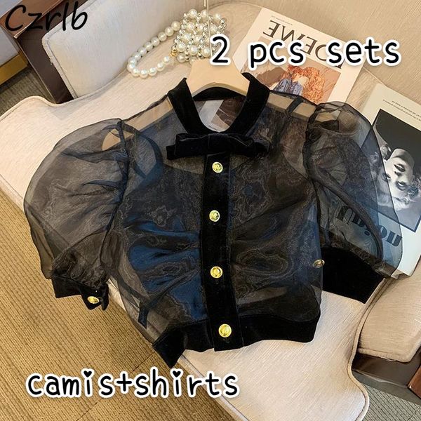 womens two piece pants sets women shirts camisole gauze solid puff sleeve summer clothes females elegant fashion korean harajuku vintage cas, White
womens two piece pants sets women shirts camisole gauze solid puff sleeve summer clothes females elegant fashion korean harajuku vintage cas, White