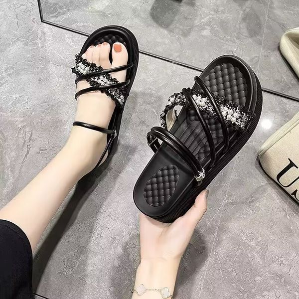 fairy wind sandals summer outside wear fashion thick bottoming outdoor shopping casual beach slippers, Black
fairy wind sandals summer outside wear fashion thick bottoming outdoor shopping casual beach slippers, Black
