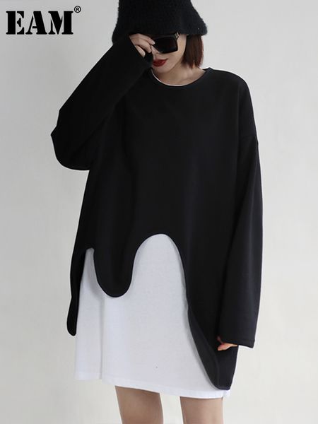 women's hoodies sweatshirts eam loose fit black irregular sweatshirt round neck long sleeve women big size fashion spring autumn 2023 1
women's hoodies sweatshirts eam loose fit black irregular sweatshirt round neck long sleeve women big size fashion spring autumn 2023 1