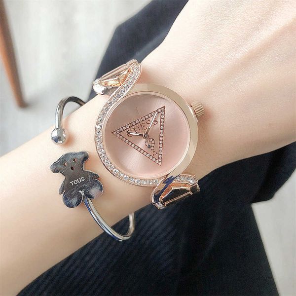 bracelet women's diamond middle school student watch new female, Slivery;golden