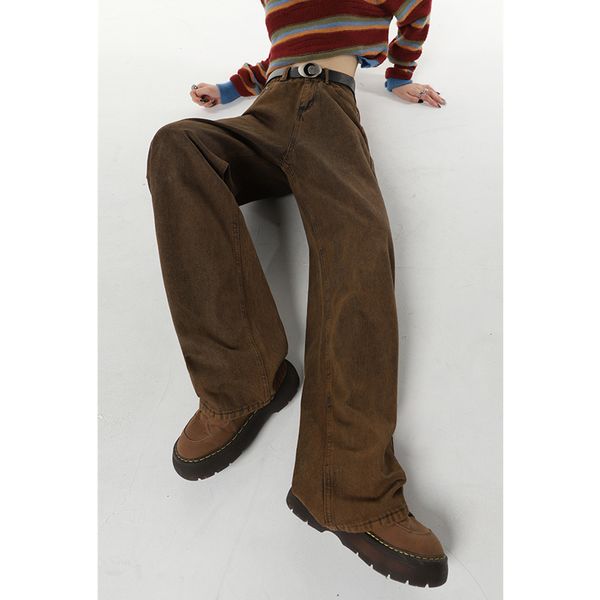 women's jeans high waist women's brown jeans straight pants y2k streetwear baggy wide leg denim trouser american fashion length la, Blue
women's jeans high waist women's brown jeans straight pants y2k streetwear baggy wide leg denim trouser american fashion length la, Blue