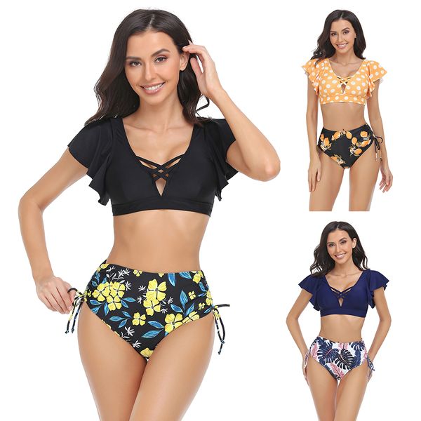 2023 new women's swimwear slip-waist european and american bikini high-waist swimsuit, White;black
2023 new women's swimwear slip-waist european and american bikini high-waist swimsuit, White;black