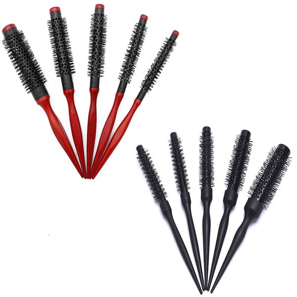 1set black curly round roll hair brush nylon professional comb salon barber hairbrush hairdressing styling tool edge control, Silver
1set black curly round roll hair brush nylon professional comb salon barber hairbrush hairdressing styling tool edge control, Silver