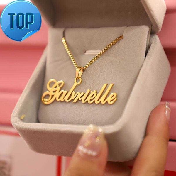 pendant necklaces gold box chain custom jewelry personalized name necklace handmade cursive nameplate choker women men bijoux bff gift, Silver
pendant necklaces gold box chain custom jewelry personalized name necklace handmade cursive nameplate choker women men bijoux bff gift, Silver