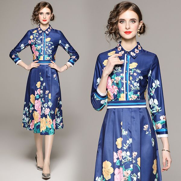 2023 party floral blue casual dress long sleeve women designer street cafe classic lapel elegant button shirt dresses for woman office slim, Black;gray
2023 party floral blue casual dress long sleeve women designer street cafe classic lapel elegant button shirt dresses for woman office slim, Black;gray
