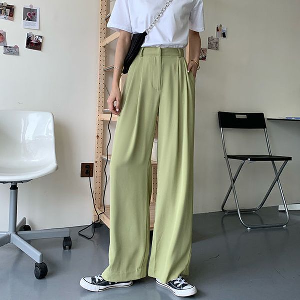 women's pants capris lucyever summer green wide leg pants for women fashion high waist thin loose suitpants woman korean casual straigh, Black;white
women's pants capris lucyever summer green wide leg pants for women fashion high waist thin loose suitpants woman korean casual straigh, Black;white