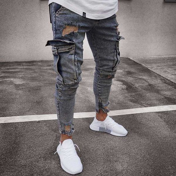 men's jeans autumn men casual pants 2021 new fashion frayed slim fit long denim hole y2303, Blue
men's jeans autumn men casual pants 2021 new fashion frayed slim fit long denim hole y2303, Blue