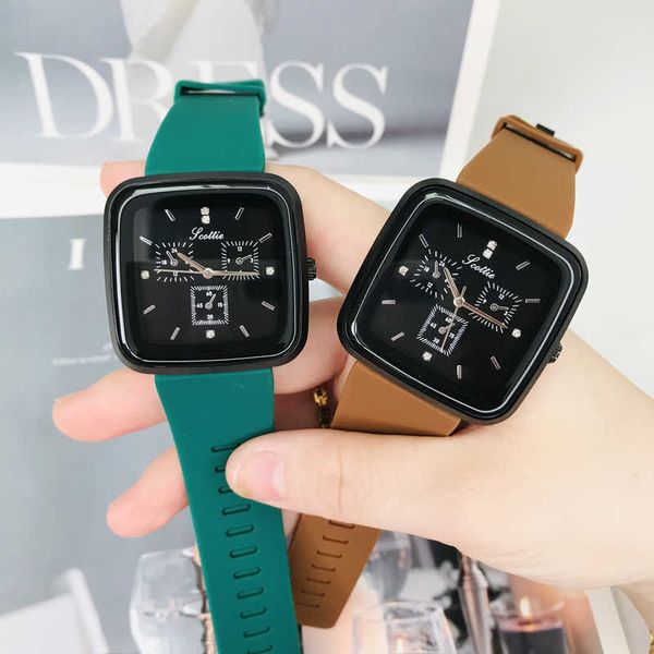 new square silicone shigaudi three-eye fashion women's student watch, Slivery;golden
new square silicone shigaudi three-eye fashion women's student watch, Slivery;golden